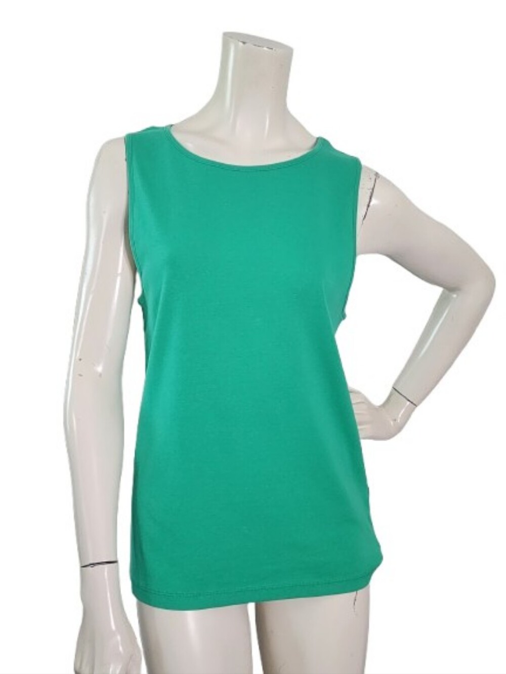 J. Crew Tank Top Shell Women's L Green Cotton NEW